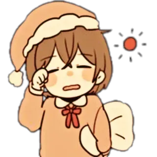 🥡 schläfrig, müde, süß, Cartoon, Anime, Figur telegram sticker