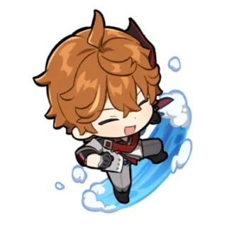 😊 Tartaglia Genshin Impact Anime, Chibi, Videojuego, Genshin Impact, Tartaglia whatsapp sticker