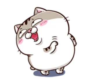 😁 Katze, Tier, süß, lustig, Cartoon, Sticker whatsapp sticker