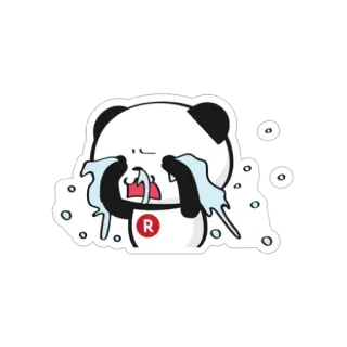 😭 パンダ, 泣く, 悲しい, 涙, 感情, ステッカー telegram sticker