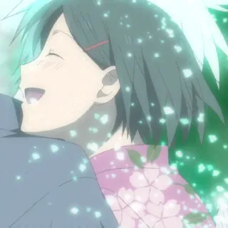 😘 Anime, Abraço, Fofo, Garota, Flores, Casal, Afeição, Romance telegram sticker