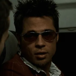 😎 Tyler Durden Fight Club 파이트 클럽, 타일러 더든, 브래드 피트, 영화, 캐릭터, 컬트 영화 telegram sticker