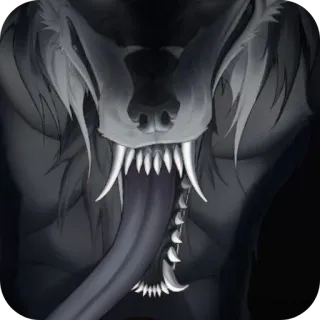 🧥 monster, horror, creature, teeth, ferocious, animal, wolf telegram sticker