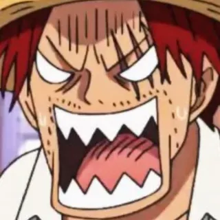 🤬 Shanks One Piece Anime, One Piece, Shanks, Bravo, Desenho animado telegram sticker