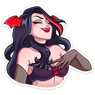 😆 만화, 뱀파이어, 여자, 고딕, 섹시, 할로윈 telegram sticker