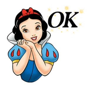 👌 Snow White OK disney, princess, snow white, ok telegram sticker