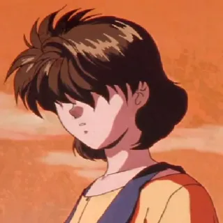 😶 Аниме, Женщина, Брюнетка, Мультфильм telegram sticker