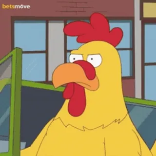 😡 pollo, uccello, giallo, arrabbiato, cartone animato telegram sticker