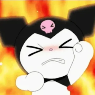 😡 Kuromi Kuromi, Sanrio, anime, dibujos animados, personaje, lindo, calavera telegram sticker