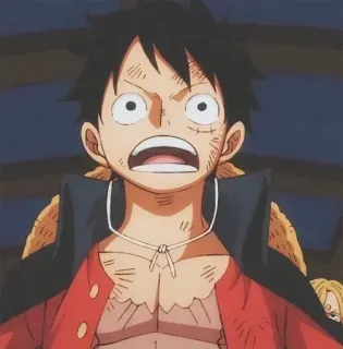 😳 Monkey D. Luffy One Piece Anime, One Piece, Luffy, Monkey D. Luffy, Sombrero de Paja, Pirata telegram sticker