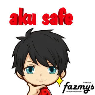 🤣 aku safe Anime, Cartone animato, Ragazzo, Sicuro telegram sticker