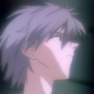 🧊 Kaworu Nagisa Neon Genesis Evangelion anime, kaworu, nagisa, evangelion, character, portrait telegram sticker