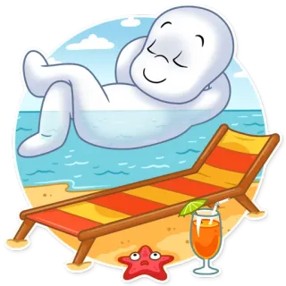 😌 entspannend, Strand, Sonne, Sommer, Urlaub telegram sticker