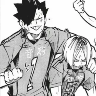 🖇 Kuroo Tetsurou Haikyuu!! อนิเมะ, ไฮคิว!!, คุโรโอะ เท็ตสึโร่, เคนมะ โคซุเมะ, วอลเลย์บอล, กีฬา telegram sticker