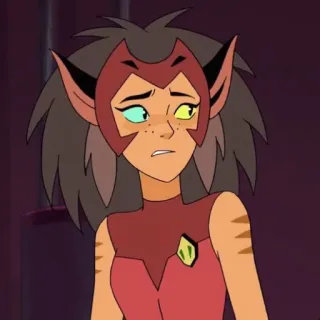 😰 Catra She-Ra and the Princesses of Power desenho animado, anime, gato, menina, personagem, Netflix telegram sticker