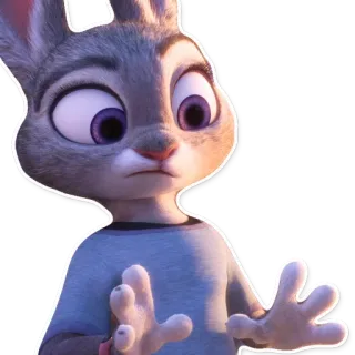 😕 Judy Hopps Zootopia lapin, police, lapin, zootopie, officier whatsapp sticker