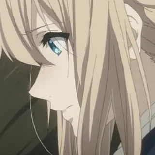 ✨ Violet Evergarden Anime, Violet Evergarden, Nhân vật, Buồn, Hoạt hình, Kịch tính, Cảm xúc telegram sticker