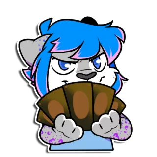 😈 Furry, Anime, Kaarten, Dier, Cartoon whatsapp sticker