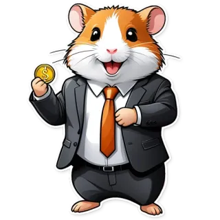 😃 Criceto, Affari, Completo, Moneta, Soldi, Cartone animato, Finanza, Investimento telegram sticker