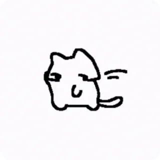 💃 cat, drawing, animal, cute, sketch, cartoon telegram sticker