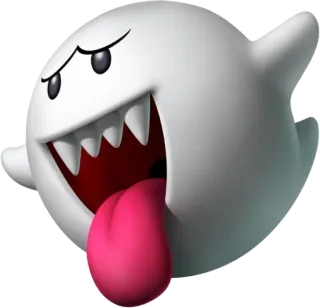 👻 Boo Mario ghost, boo, mario, super mario, monster telegram sticker