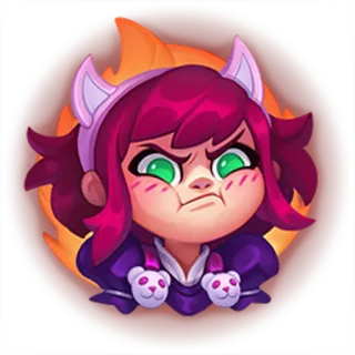 😡 Annie League of Legends 게임, 애니, 불, lol, 이모티콘 telegram sticker