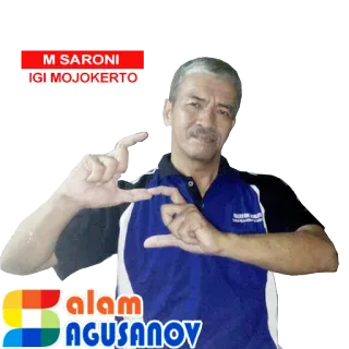 🙏 M SARONI
IGI MOJOKERTO
Salam
AGUSANOV man, politician, salam agusanov, m saroni whatsapp sticker