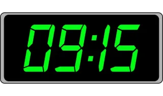 📟 09:15 clock, time, digital, numbers telegram sticker