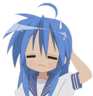 😅 Konata Izumi Lucky Star Anime, Manga, Lucky Star, Konata, Personaje, Kawaii whatsapp sticker