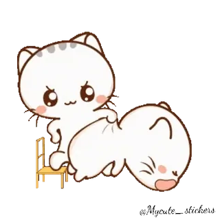 🤨 gatos, gato, lindo, jugando, gatito telegram sticker