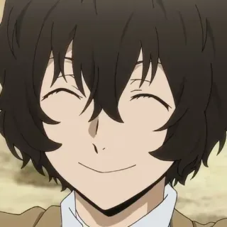 🍩 Dazai Osamu Bungou Stray Dogs Anime, Manga, Dazai, Bungou Stray Dogs, tersenyum, karakter telegram sticker