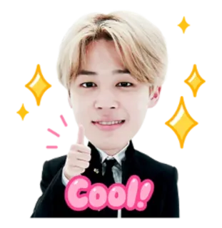 👍 Cool! figo, brillantini, pollice su, positivo, incoraggiamento telegram sticker