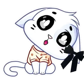 ❓ 猫, 子猫, かわいい, 動物, ペット, カワイイ, 漫画 telegram sticker