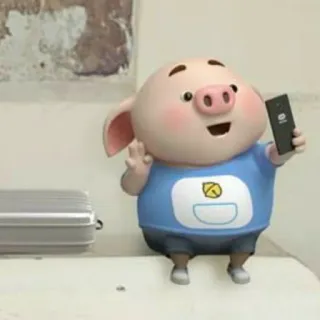 🐷 돼지, 만화, 귀여운, 동물, 캐릭터 telegram sticker
