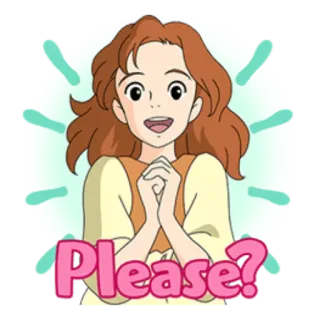 😀 Please? anime, cartoon, request, cute, begging telegram sticker