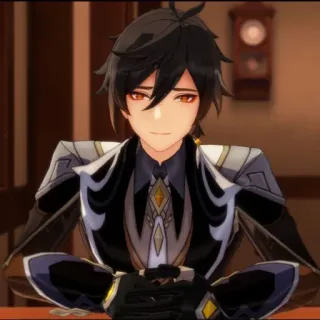 😊 Zhongli Genshin Impact Аниме, Персонаж, Genshin Impact, Чжун Ли telegram sticker
