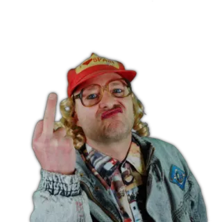 🖕 dito medio, offensivo, gesto, uomo telegram sticker