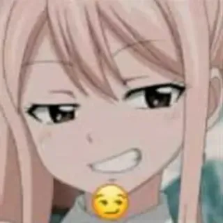 😏 anime, chica, presumida, expresión, linda, dibujos animados telegram sticker