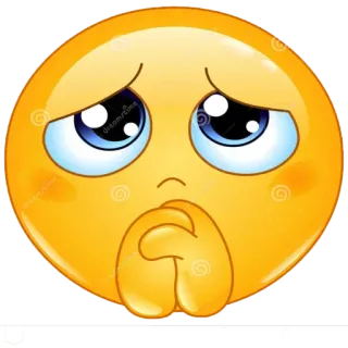 🥺 emoji, sad, pleading, begging, cartoon, yellow telegram sticker