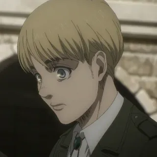 💈 Armin Arlelt Attack on Titan Anime, Armin Arlelt, Ataque dos Titãs, Personagem, Animação telegram sticker