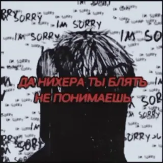 🀄 I'M SORRY
ДА НИХЕРА ТЫ БЛЯТЬ
НЕ ПОНИМАЕШЬ text, apology, sorrow, sadness, expression telegram sticker