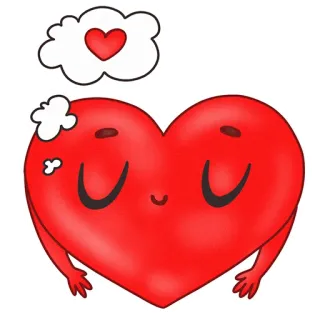 ❤️ หัวใจ, ความรัก, วาเลนไทน์, การ์ตูน, น่ารัก, หัวใจสีแดง, ความสัมพันธ์, ฝัน telegram sticker