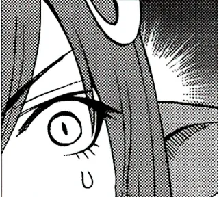 🐍 anime, manga, piangere, triste, occhio, lacrima, emotivo telegram sticker