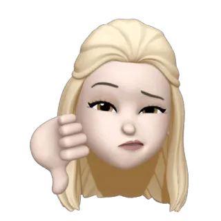 🚹 絵文字, 低評価, 嫌い, ネガティブ, 反対, ミーム, 漫画 whatsapp sticker