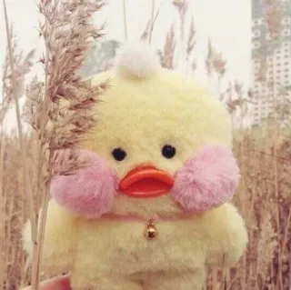 😐 canard, mignon, animal, peluche, jouet, kawaii telegram sticker