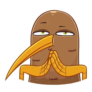😈 Kiwi, Burung, Stiker, Lucu, Kartun telegram sticker