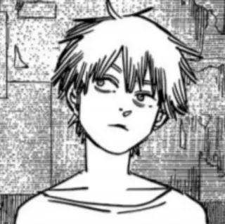 🤔 Denji Chainsaw Man anime, manga, chainsaw man, denji, portrait, comic telegram sticker