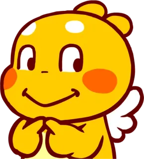😇 สีเหลือง, การ์ตูน, ตัวละคร, น่ารัก, มีปีก, เป็นมิตร, มีความสุข telegram sticker
