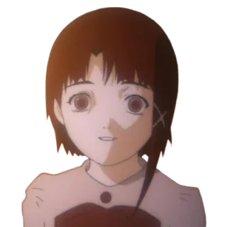 🥰 Iwakura Lain Serial Experiments Lain Anime, Lain, Iwakura Lain, Serial Experiments Lain, Cyberpunk, Psychologique whatsapp sticker