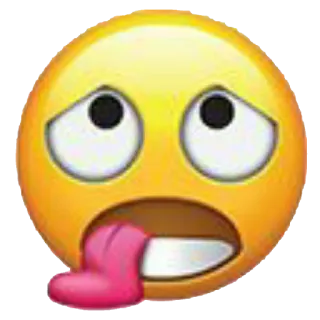 🤪 Эмодзи, Лицо, Выражение, Язык, Уставший whatsapp sticker